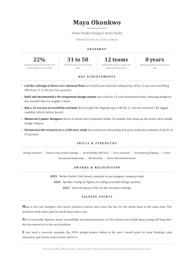 Brag sheet (formal)