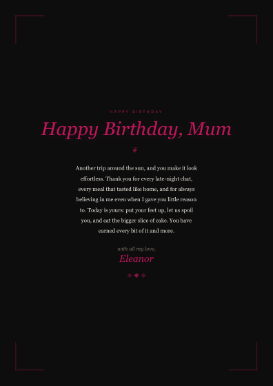 Greeting card (dark)