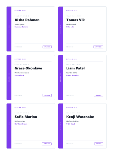 Name badges (corporate)