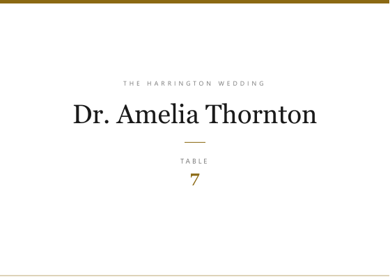 Place card (minimal)