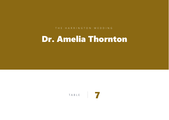 Place card (modern)