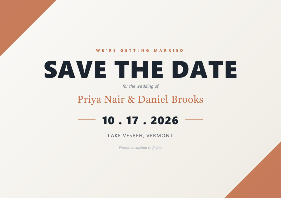 Save the date