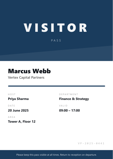 Visitor pass (bold)